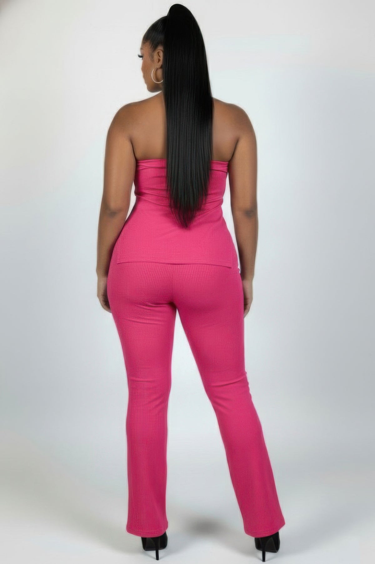 Plus Size Ribbed Two-Piece Sets - Plus Size XL-4XL - View 9