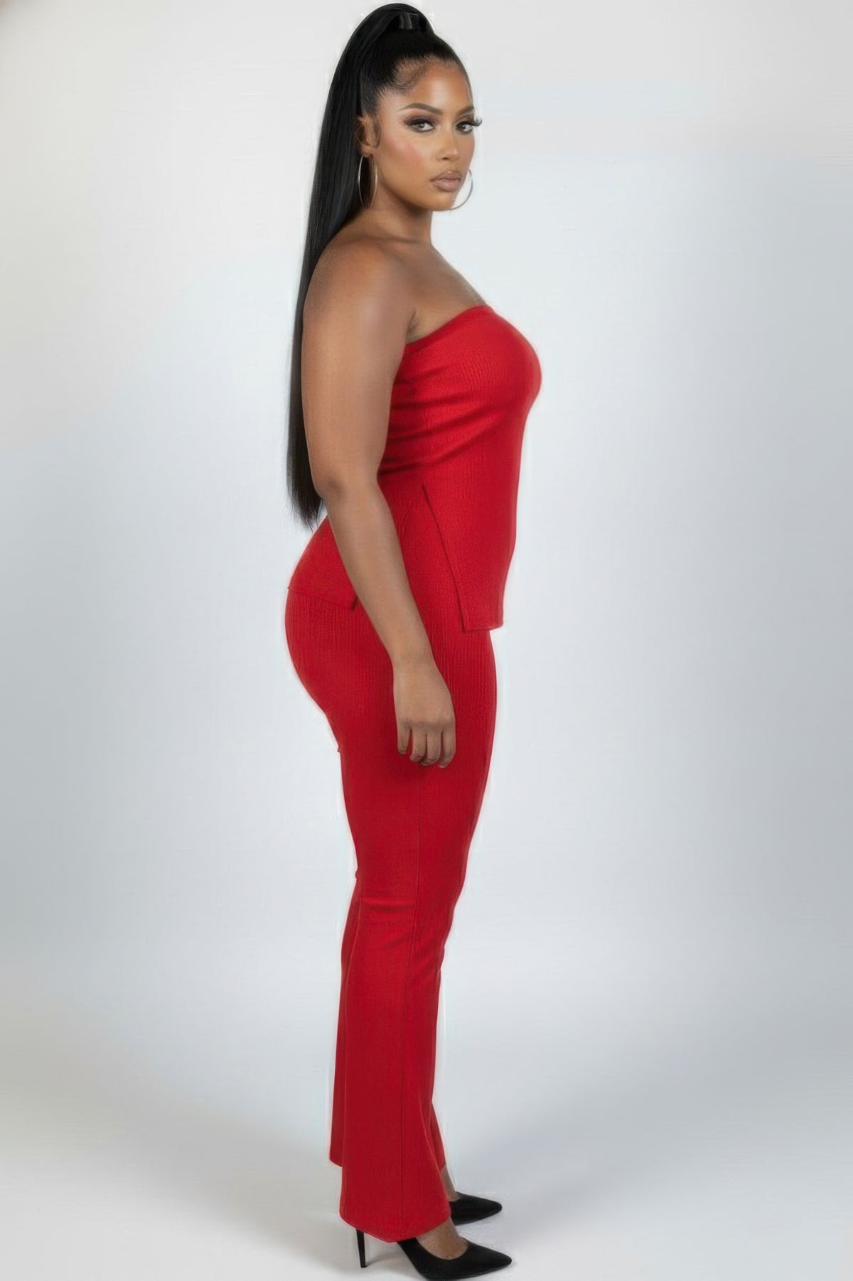 Plus Size Ribbed Two-Piece Sets - Plus Size XL-4XL - View 11