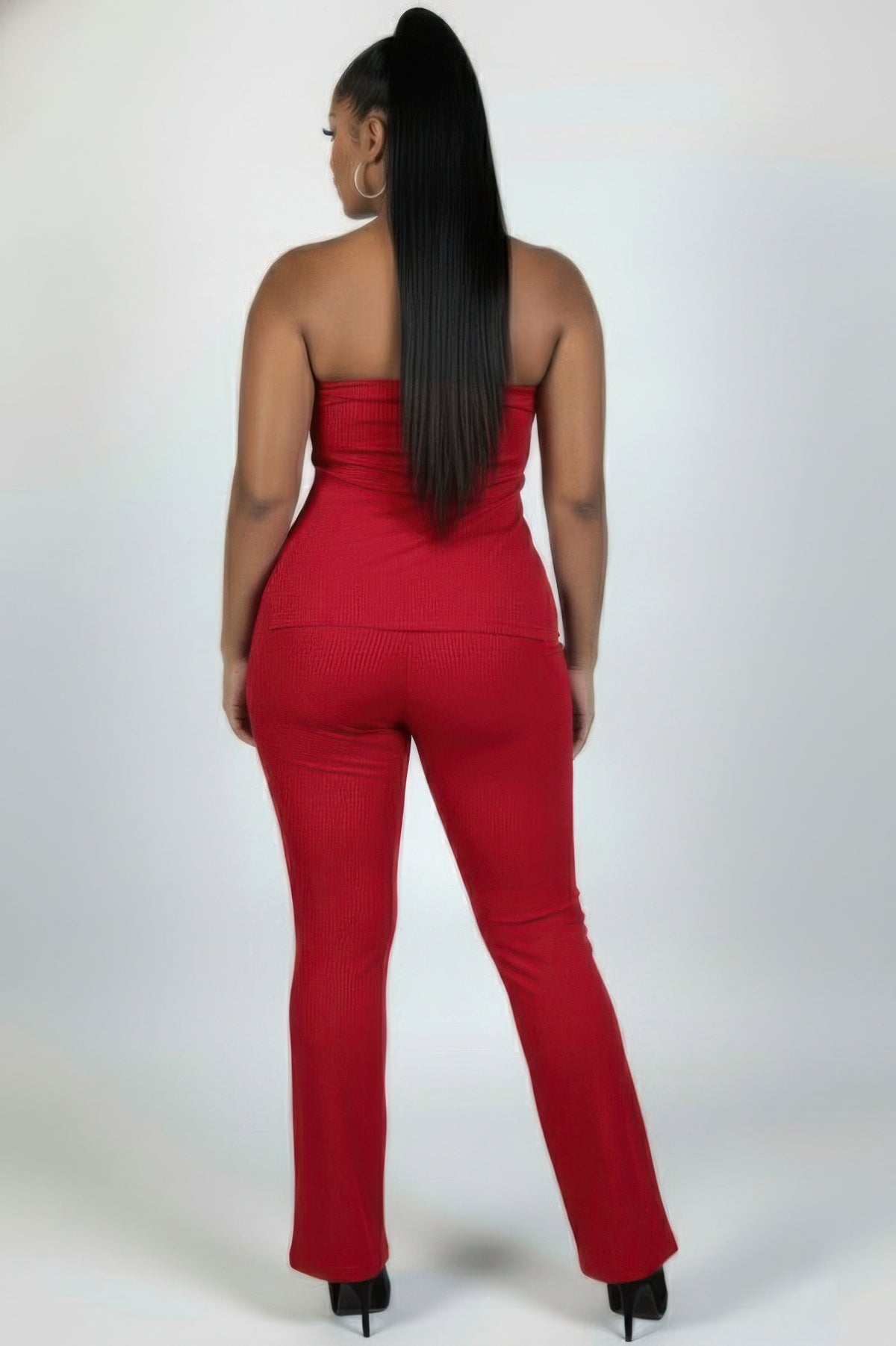 Plus Size Ribbed Two-Piece Sets - Plus Size XL-4XL - View 12