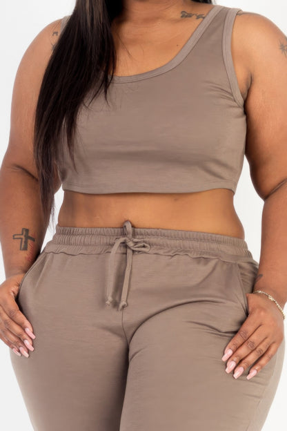 Plus Size French Terry Loungewear Set - Plus Size XL-4XL - View 3