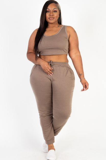 Plus Size French Terry Loungewear Set - Plus Size XL-4XL - View 7