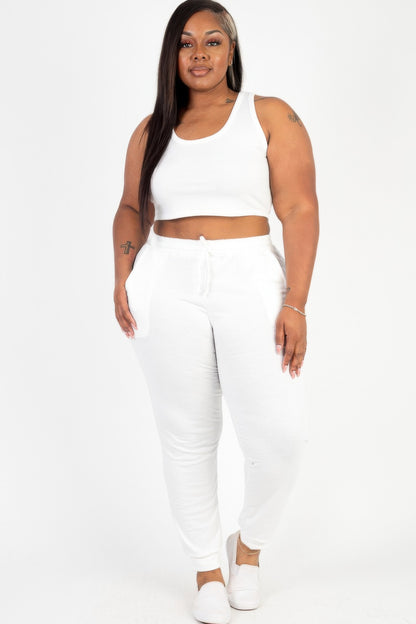 Plus Size French Terry Loungewear Set - Plus Size XL-4XL - View 9