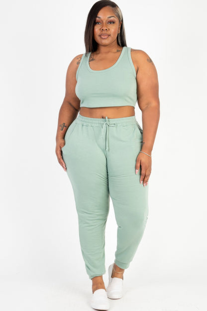 Plus Size French Terry Loungewear Set - Plus Size XL-4XL - View 10
