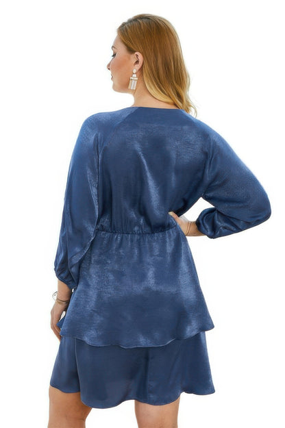 plus-size-v-neck-ruffled-dress