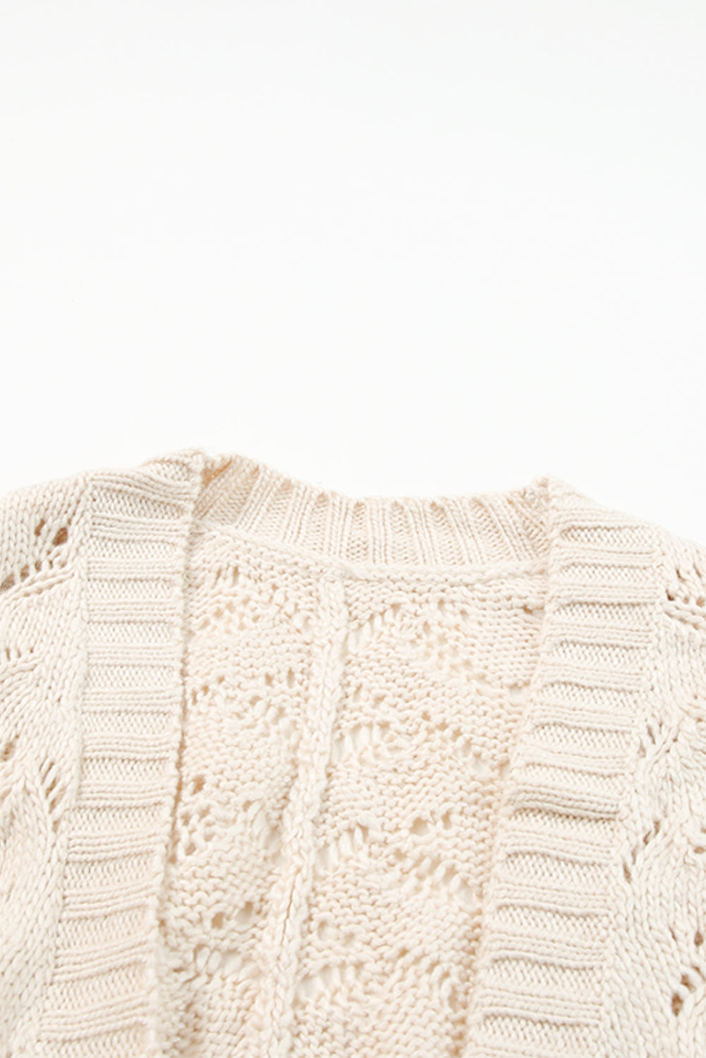Plus Size Textured Knit Open Cardigan
