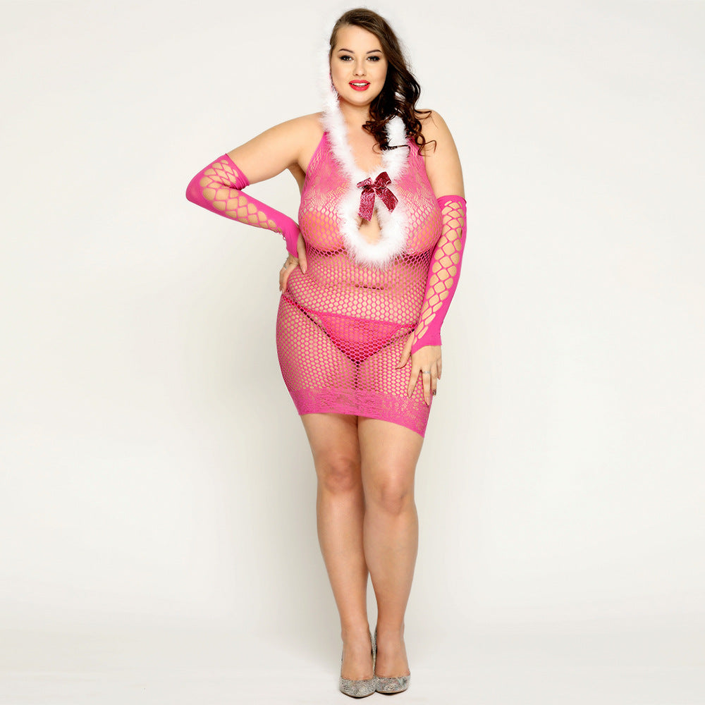 Plus Size Sexy Christmas Cosplay Lingerie Set - Plus Size XL-4XL - View 3