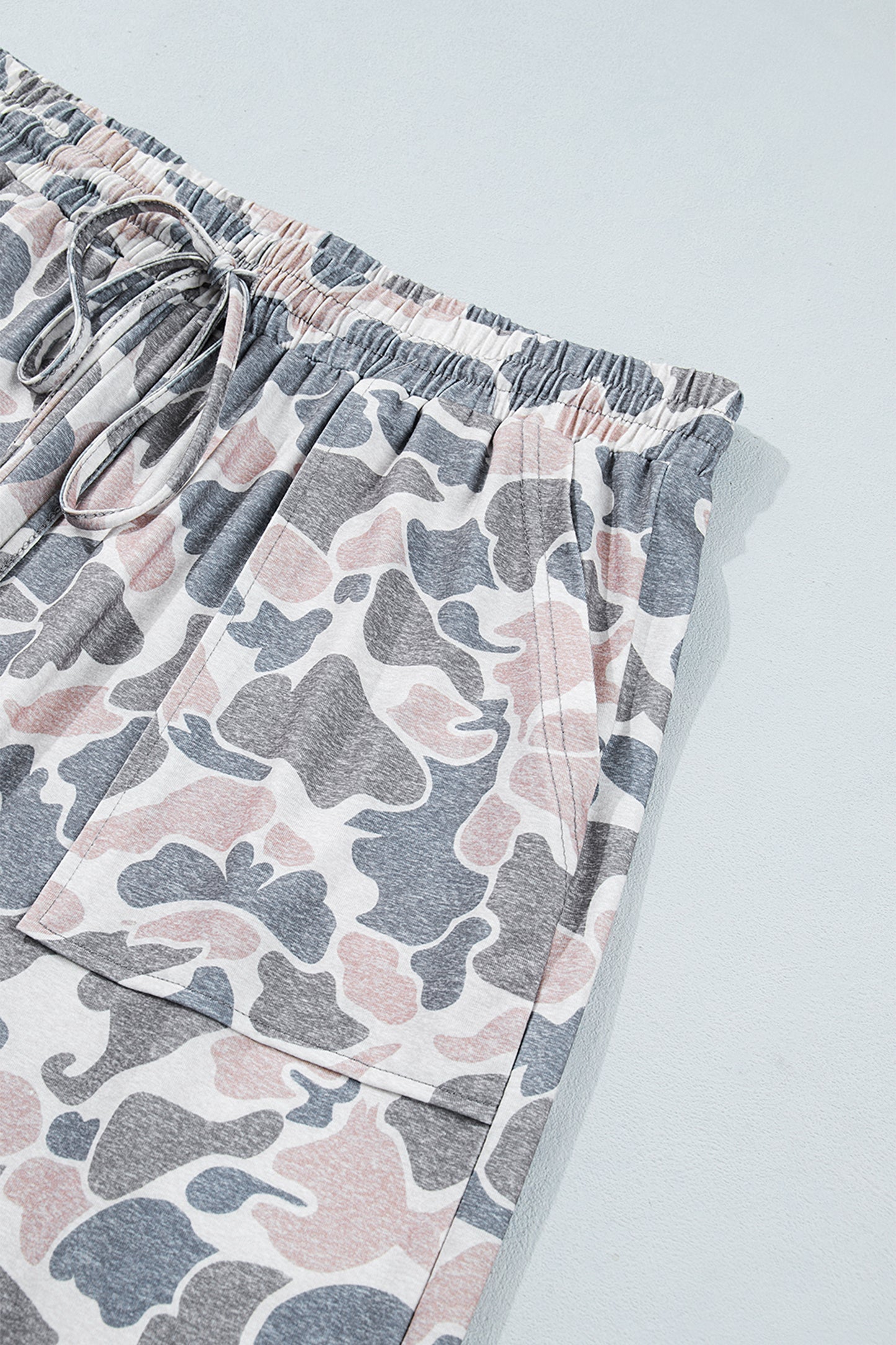 Plus Size Camo Print Patch Pocket Ankle Pants - Plus Size Clothing