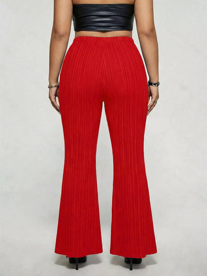 Plus Size High Waist Flare Pants - Plus Size XL-4XL - View 16