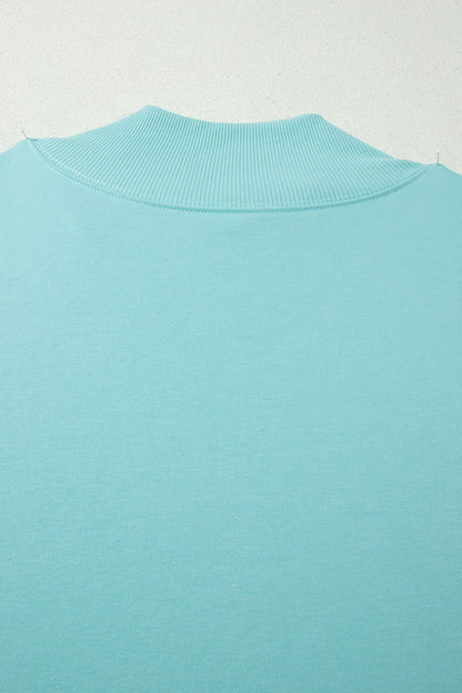 Plus Size High Neck Cap Sleeve Top - Plus Size Clothing