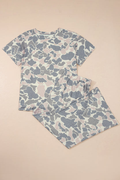 Plus Size Camouflage Print 2pcs Outfit Set - Plus Size XL-4XL - View 2