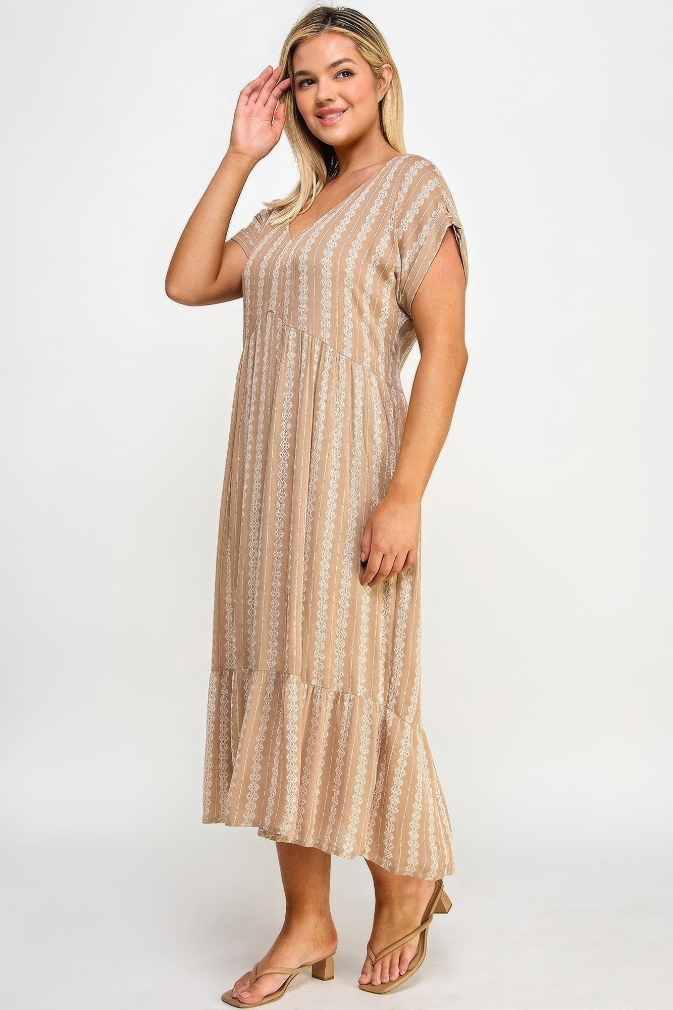 Boho Maxi Dress W/ Slip - Plus Size Clothes
