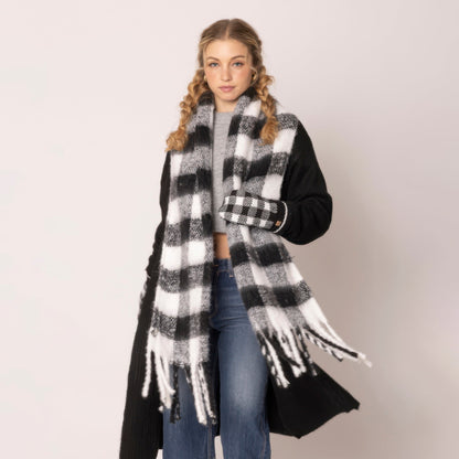 Plus Size Buffalo Plaid Scarf - Plus Size XL-4XL - View 1