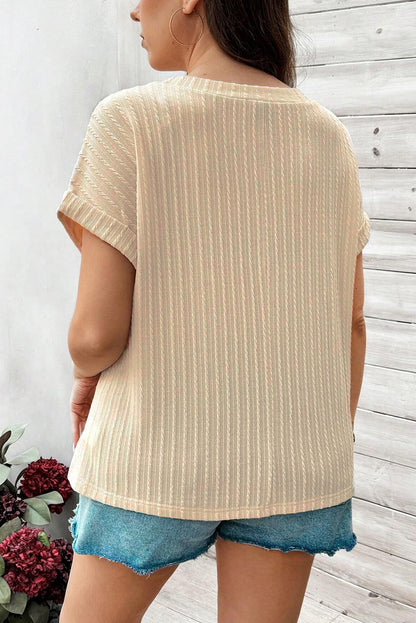 Plus Size Lace Crochet Cable Knit Top - Plus Size XL-4XL - View 2