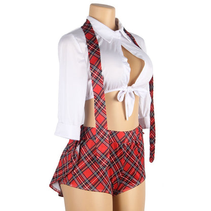Plus Size Sexy Preppy Uniform Lingerie Set - Plus Size XL-4XL - View 4