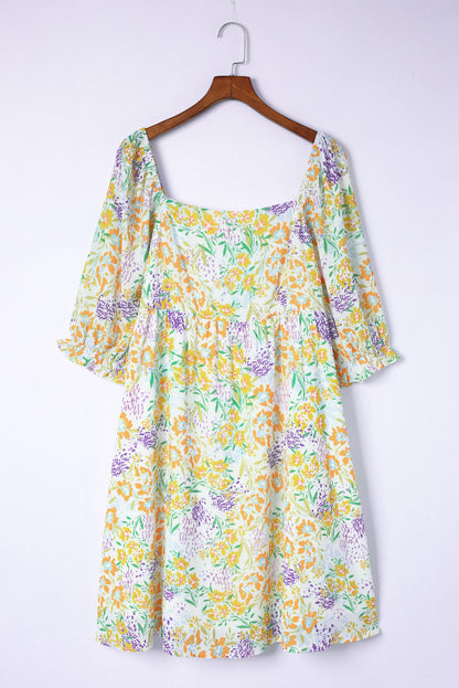 Plus Size Floral Babydoll Dress - Plus Size XL-4XL - View 10