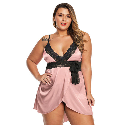 Plus Size Sexy Lace Pajama Set for Women - Plus Size XL-4XL - View 2