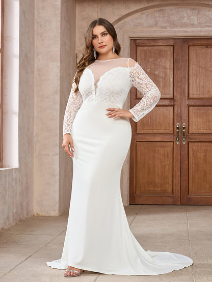 Plus Size Elegant Bridal Gown - Plus Size XL-4XL - View 6