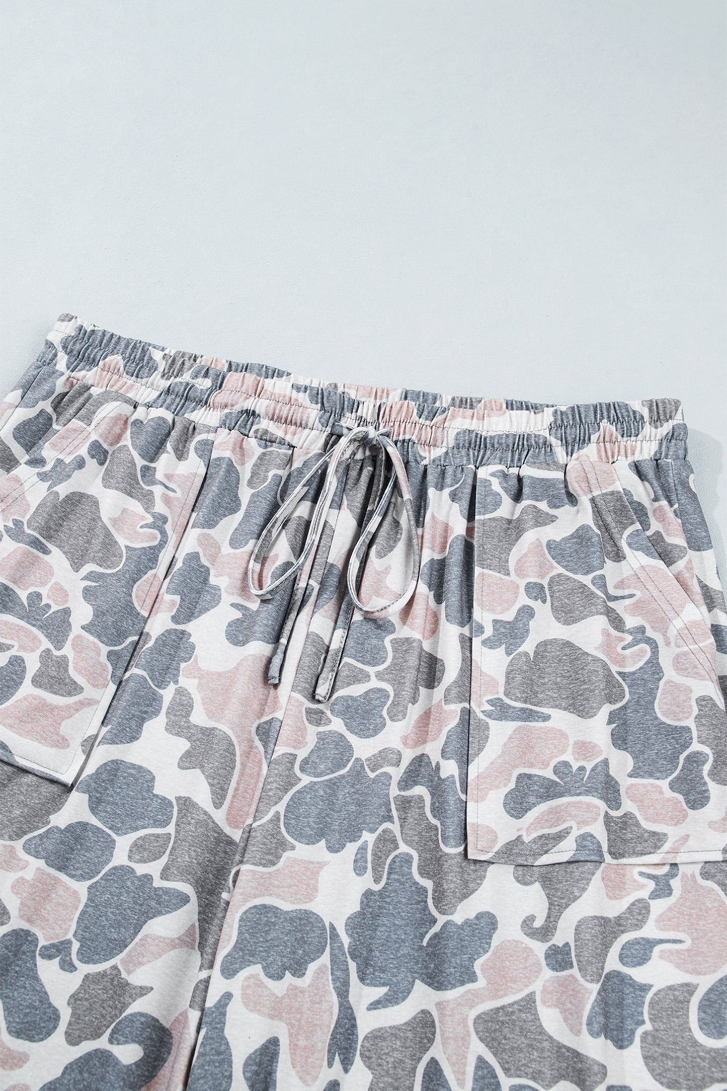 Plus Size Camo Print Patch Pocket Ankle Pants - Plus Size Clothing