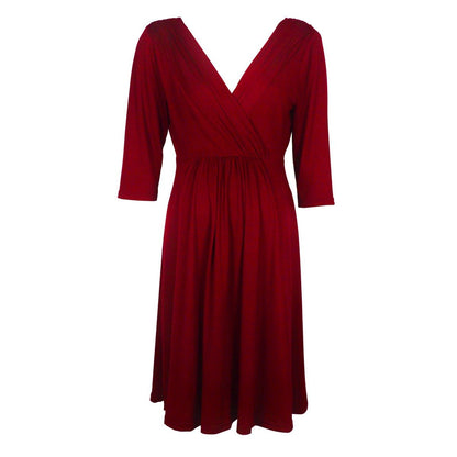 plus-size-pleated-maternity-evening-dress