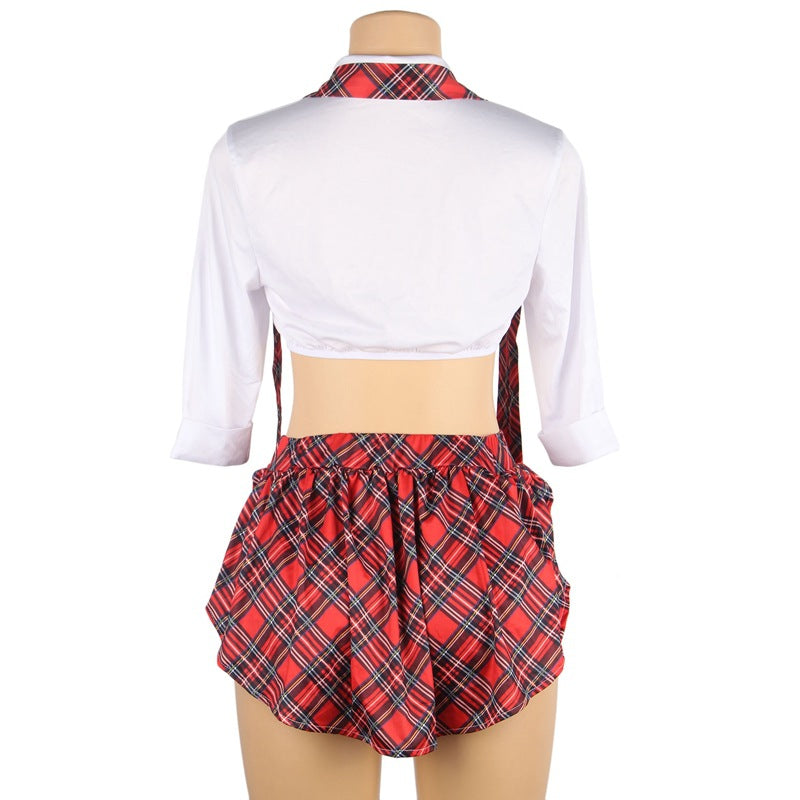 Plus Size Sexy Preppy Uniform Lingerie Set - Plus Size XL-4XL - View 5