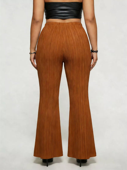 Plus Size High Waist Flare Pants - Plus Size XL-4XL - View 4