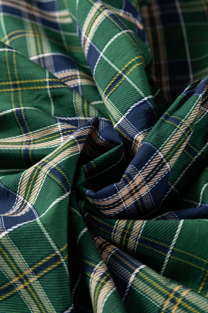 Plus Size Green Plaid Long Sleeve Shift Mini Dress - Plus Size XL-4XL - View 6