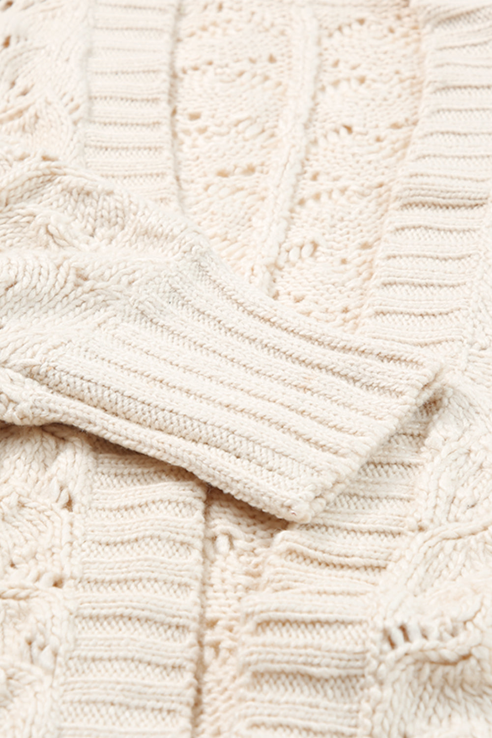 Plus Size Textured Knit Open Cardigan