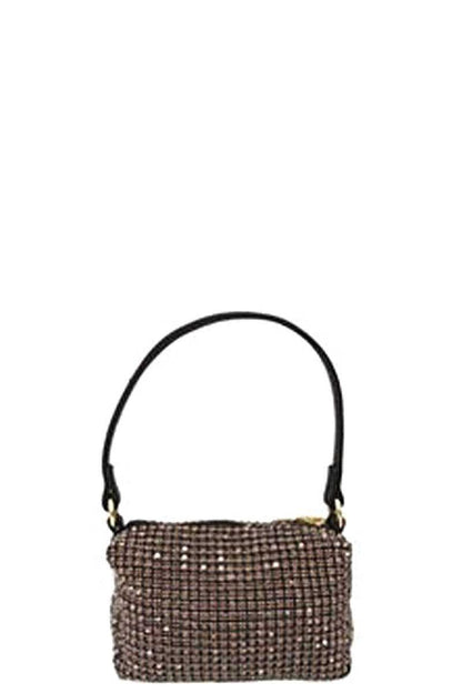 Fashion Chic Rhinestone Handle Clutch Bag - Plus Size Clothing