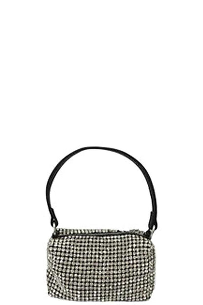 Fashion Chic Rhinestone Handle Clutch Bag - Plus Size Clothing