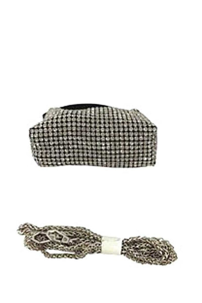 Fashion Chic Rhinestone Handle Clutch Bag - Plus Size Clothing
