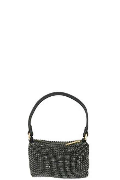 Fashion Chic Rhinestone Handle Clutch Bag - Plus Size Clothing