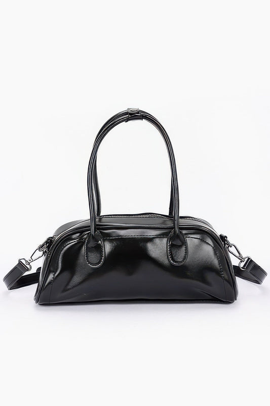 Faux Leather Sport Bag - Plus Size Clothing