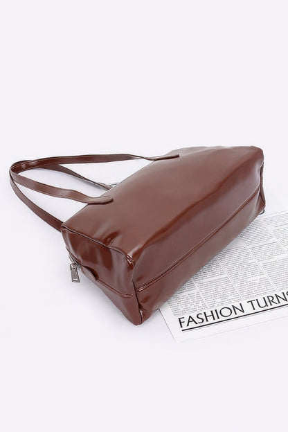 Plus Size Faux Leather Sport Bag - Plus Size XL-4XL - View 4
