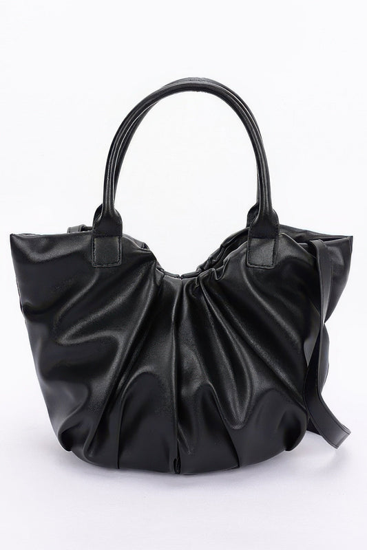 Faux Leather Tote Bag - Plus Size Clothing