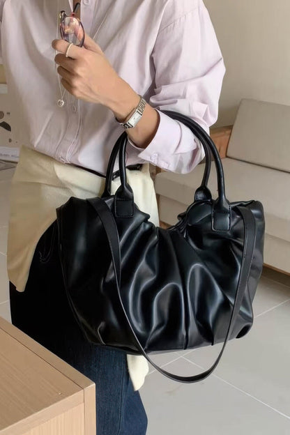 Plus Size Faux Leather Tote Bag - Plus Size XL-4XL - View 2