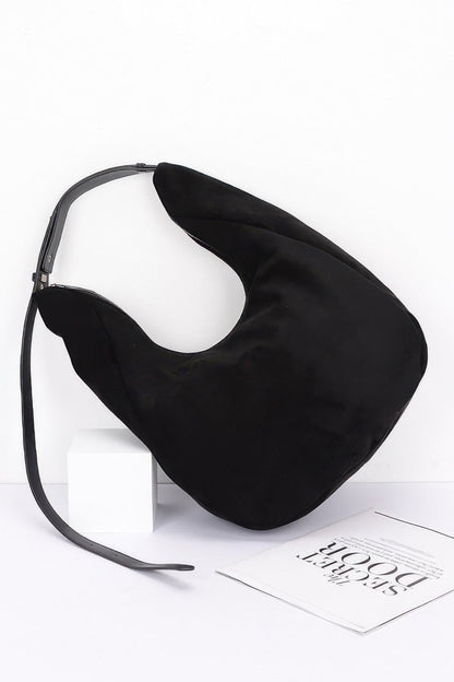 Faux Suede Bindle Bag - Plus Size Clothing