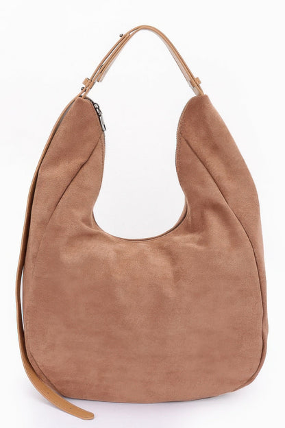 Faux Suede Bindle Bag - Plus Size Clothing