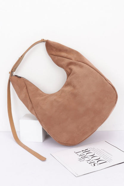 Faux Suede Bindle Bag - Plus Size Clothing