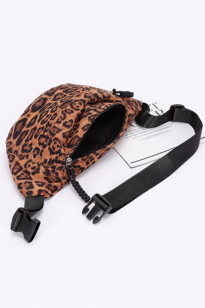 Plus Size Faux Suede Leopard Crossbody Bag - Plus Size XL-4XL - View 2