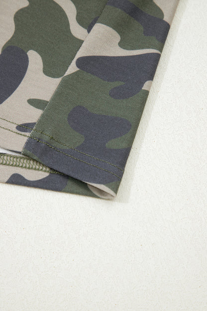 Plus Size Camo Shorts with Elastic Waist Tie - Plus Size XL-4XL - View 4