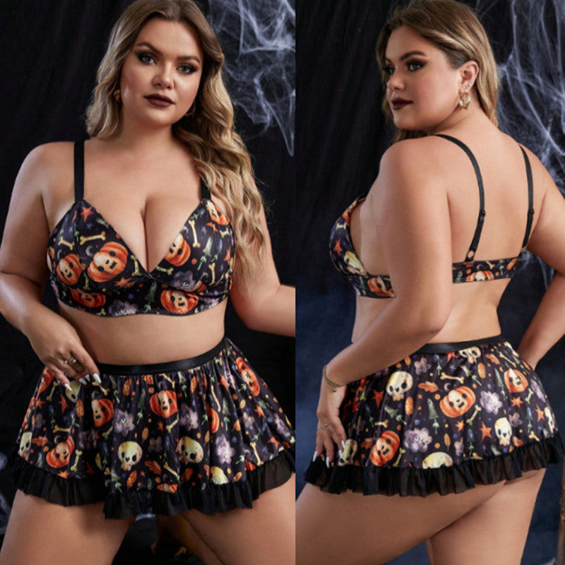 Plus Size Maid Costume Uniform Lingerie Set - Plus Size XL-4XL - View 1