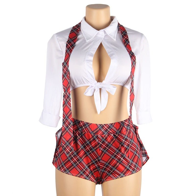 Plus Size Sexy Preppy Uniform Lingerie Set - Plus Size XL-4XL - View 3