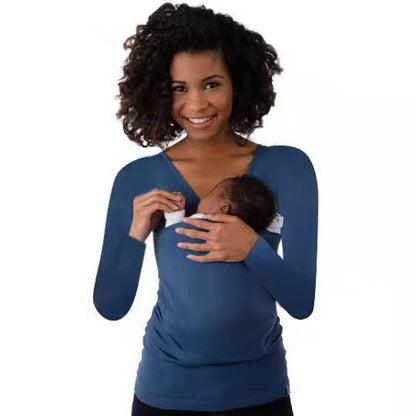 Plus Size Maternity Baby Carrier Kangaroo Shirt - Plus Size XL-4XL - View 9
