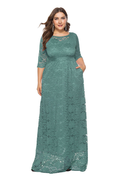 Plus Size Lace Bridesmaid Dress - Plus Size XL-4XL - View 19