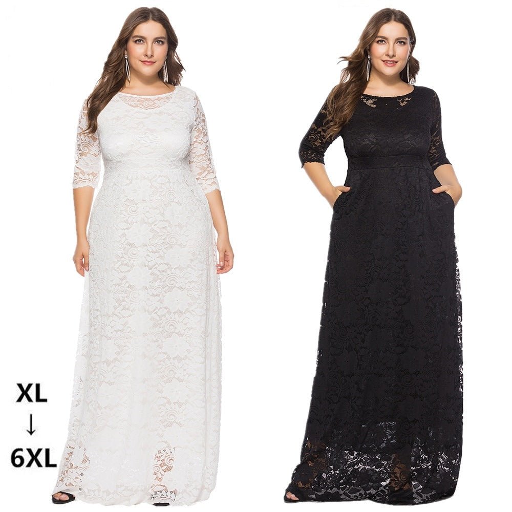 Plus Size Lace Bridesmaid Dress - Plus Size XL-4XL - View 1