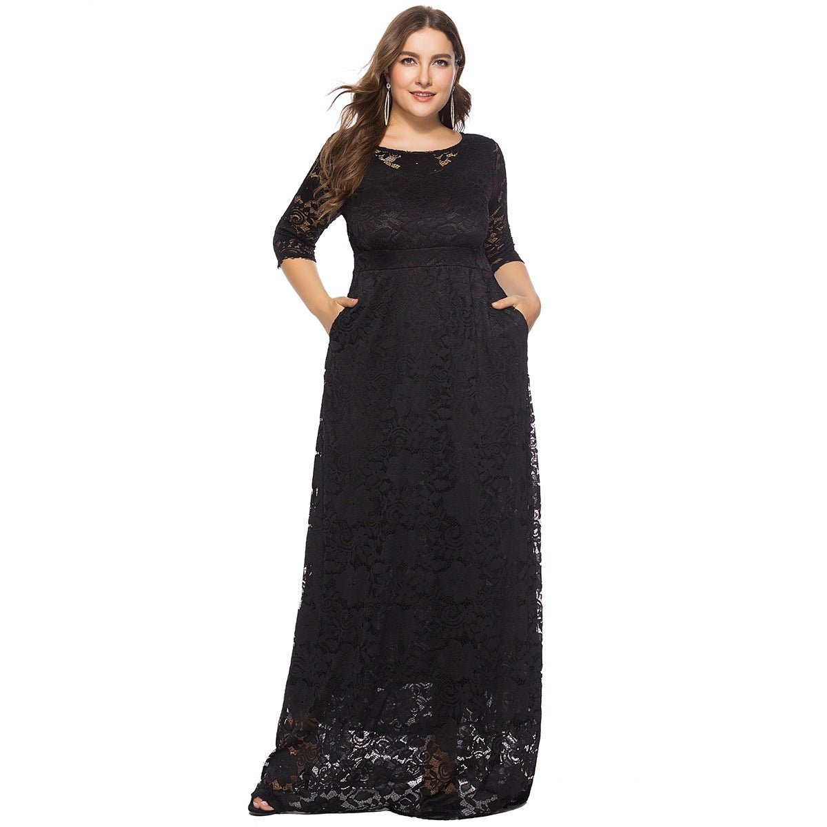 Plus Size Lace Bridesmaid Dress - Plus Size XL-4XL - View 5