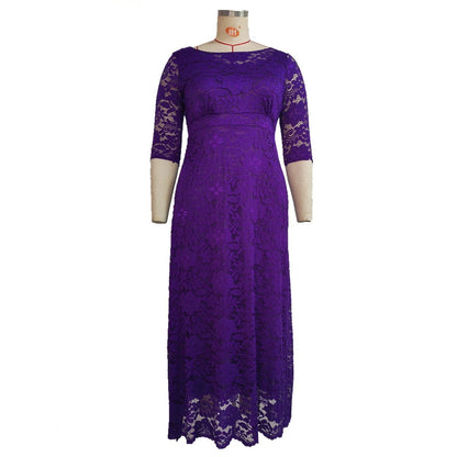 Plus Size Lace Bridesmaid Dress - Plus Size XL-4XL - View 4