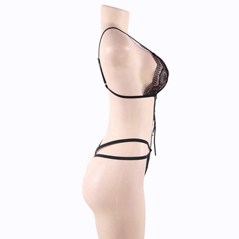Plus Size Lace One-Piece Erotic Lingerie Set - Plus Size XL-4XL - View 4