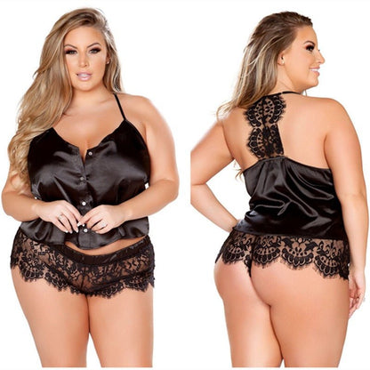Plus Size Lace Sexy Lingerie Set - Plus Size XL-4XL - View 3