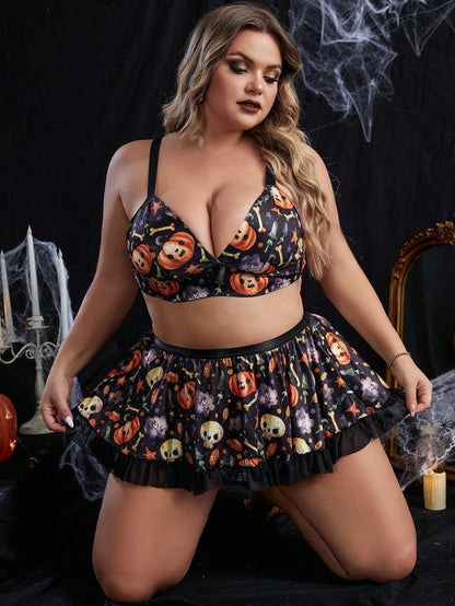 Plus Size Maid Costume Uniform Lingerie Set - Plus Size XL-4XL - View 4